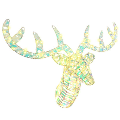 Rentier Zieh Schlitten Warmweiß 60 cm PET
