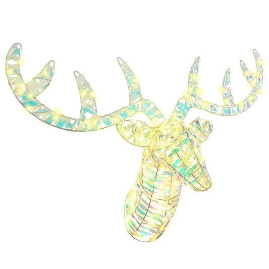 Rentier Zieh Schlitten Warmweiß 60 cm PET