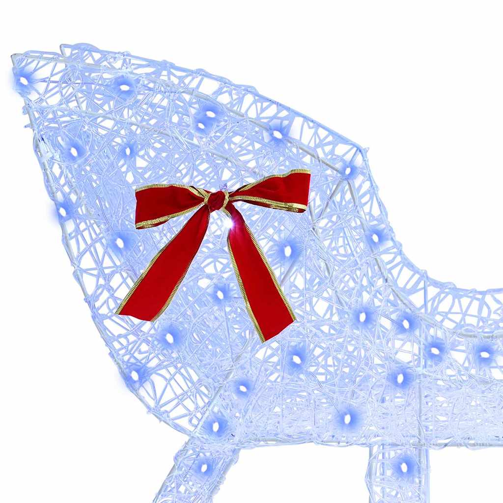 Rentier Zieh Schlitten Blau 70 x 26 x 128,5 cm Acryl