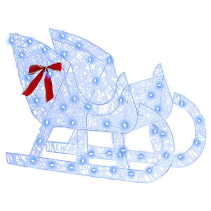 Rentier Zieh Schlitten Blau 70 x 26 x 128,5 cm Acryl