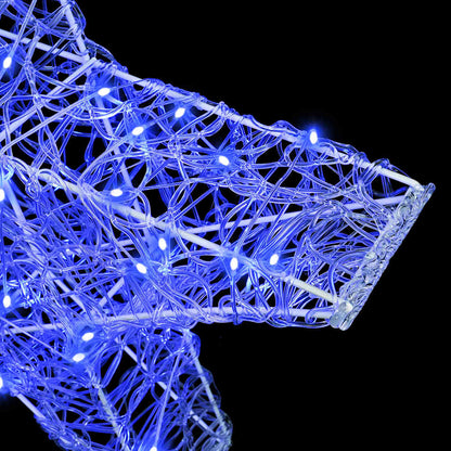 3D Stern mit 50 LEDs Blau 55 x 53.5 x 10 cm Acryl