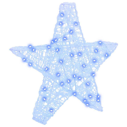 3D Stern mit 50 LEDs Blau 55 x 53,5 x 10 cm Acryl