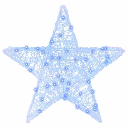 3D Stern mit 50 LEDs Blau 55 x 53,5 x 10 cm Acryl