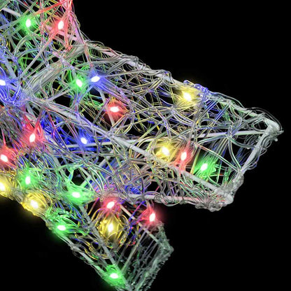 3D Stern mit 50 LEDs Mehrfarbig 55 x 53,5 x 10 cm Acryl