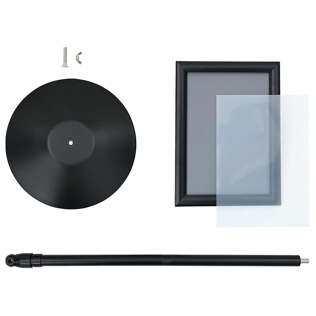 Podest-Posterständer Schwarz A4 Aluminium und PVC