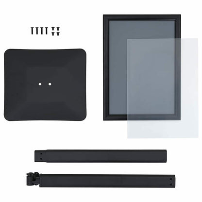 Podest-Posterständer Schwarz A3 Aluminium und PVC