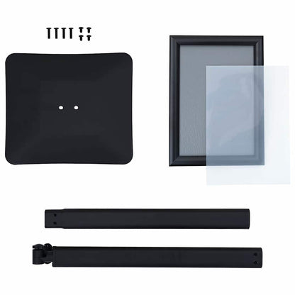 Podest-Posterständer Schwarz A4 Aluminium und PVC