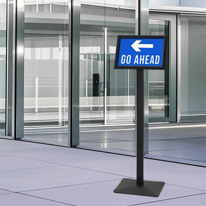 Podest-Posterständer Schwarz A4 Aluminium und PVC