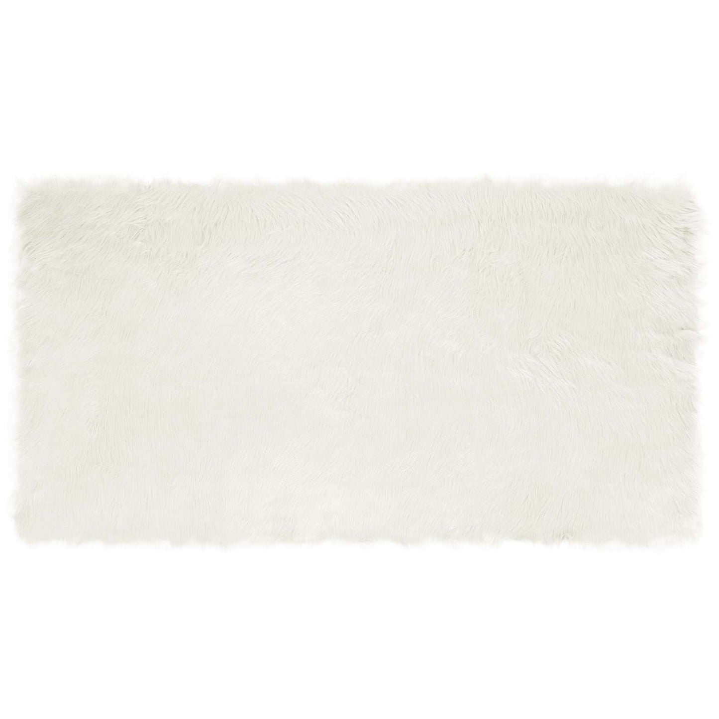 Kunstschaffell Teppich Tafalla Weiß 80 x 150 cm Polyester