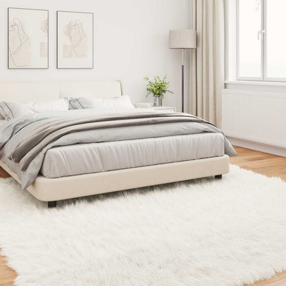 Kunstschaffell Teppich Tafalla Weiß 240 x 240 cm Polyester