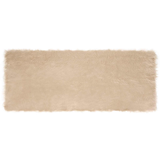 Kunstschaffell Teppich Tafalla Beige 80 x 200 cm Polyester