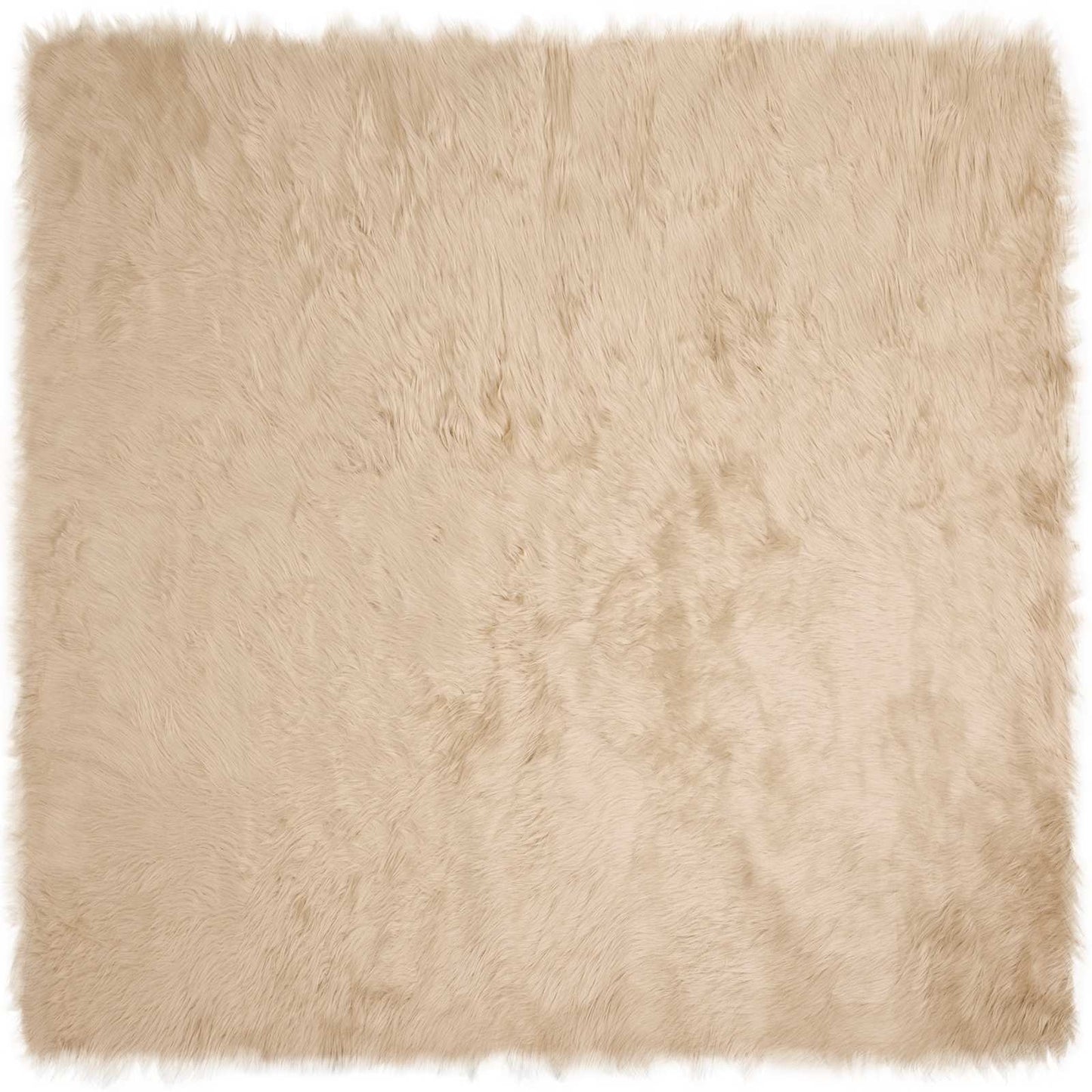 Kunstschaffell Teppich Tafalla Beige 200 x 200 cm Polyester