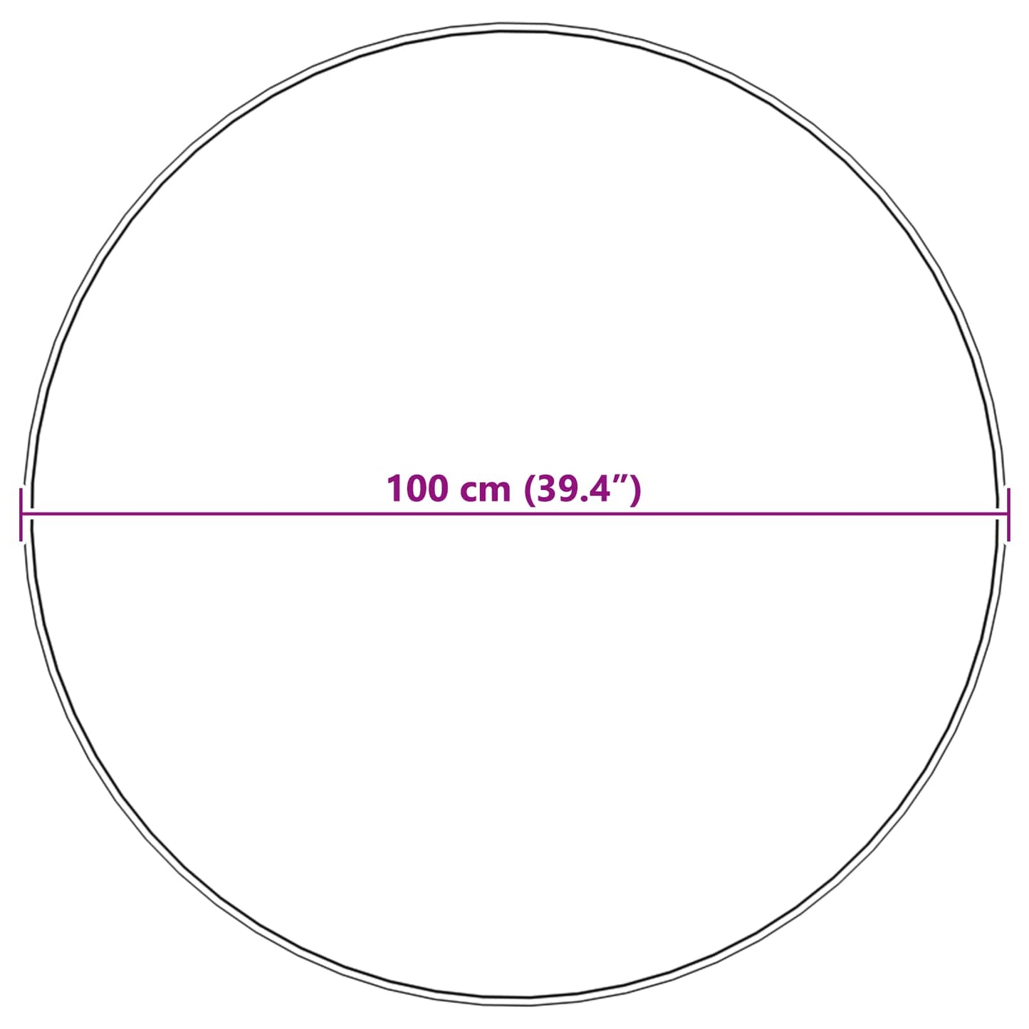 Kunstschaffell Teppich Tafalla Beige Ø 100 cm Polyester