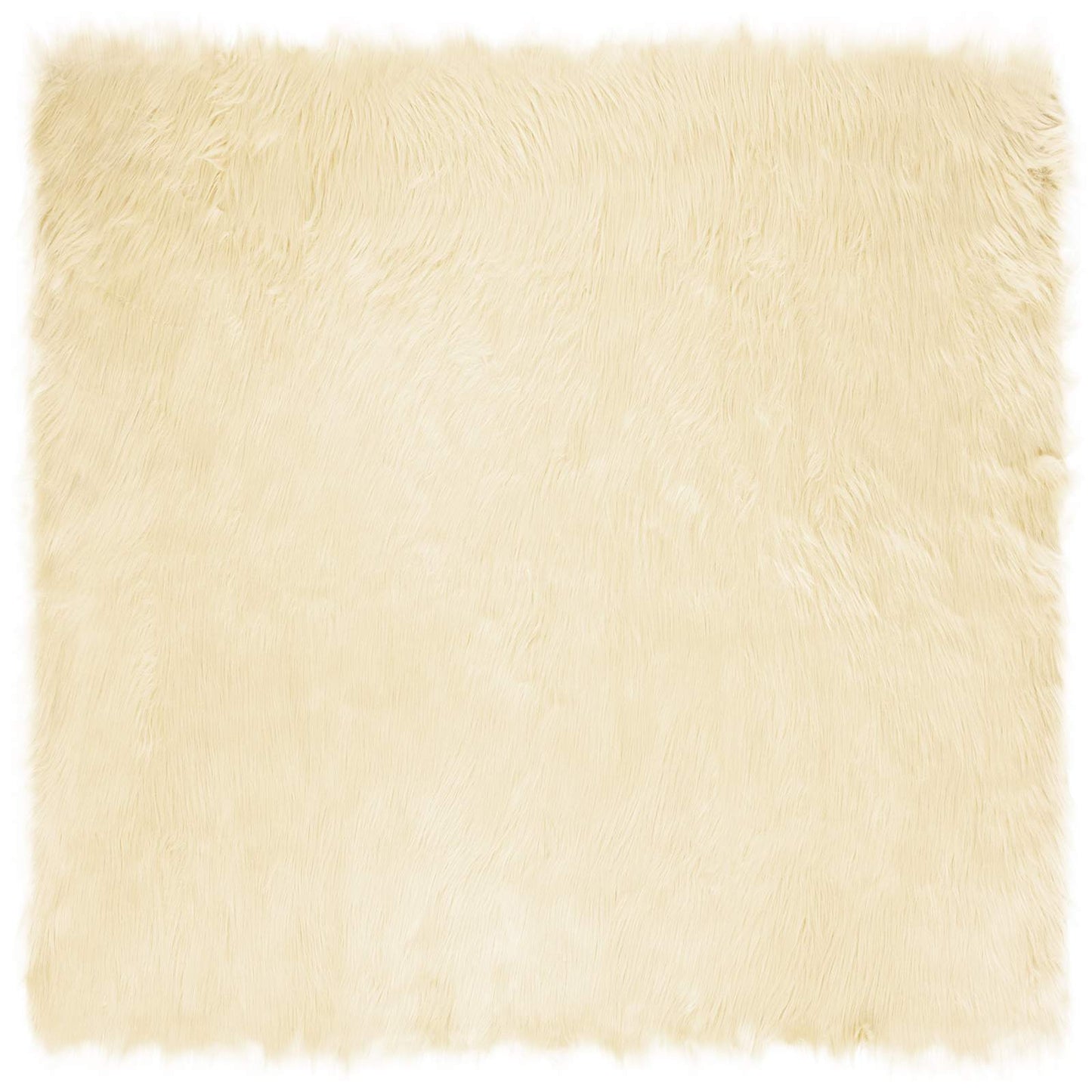 Kunstschaffell Teppich Tafalla Creme 200 x 200 cm Polyester