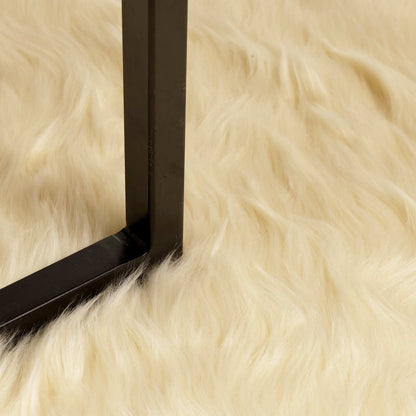 Kunstschaffell Teppich Tafalla Creme 240 x 240 cm Polyester