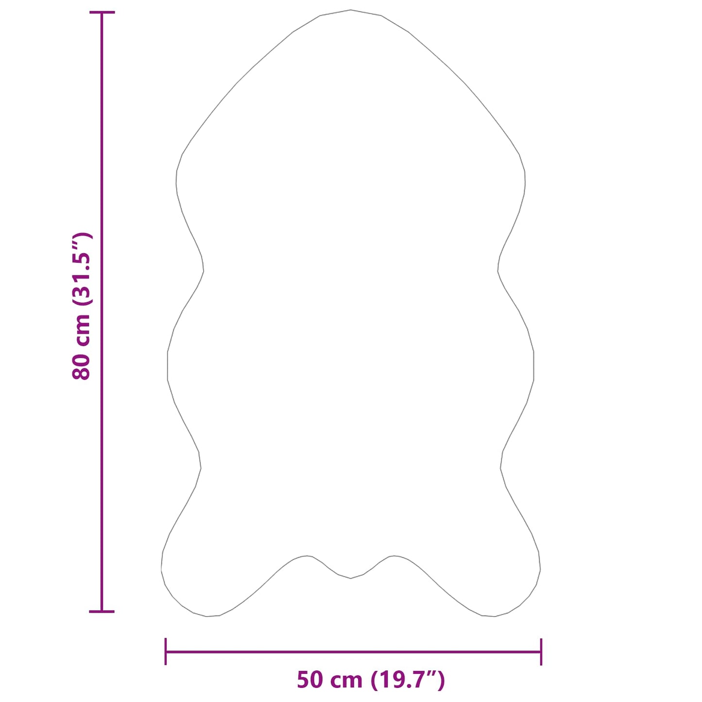 Kunstschaffell Teppich Tafalla Creme 50 x 80 cm Polyester