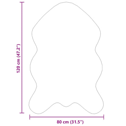 Kunstschaffell Teppich Tafalla Creme 80 x 120 cm Polyester