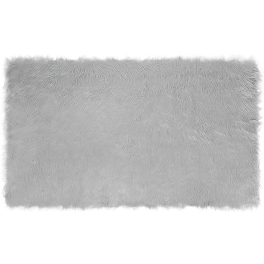 Kunstschaffell Teppich Tafalla Grau 100 x 200 cm Polyester