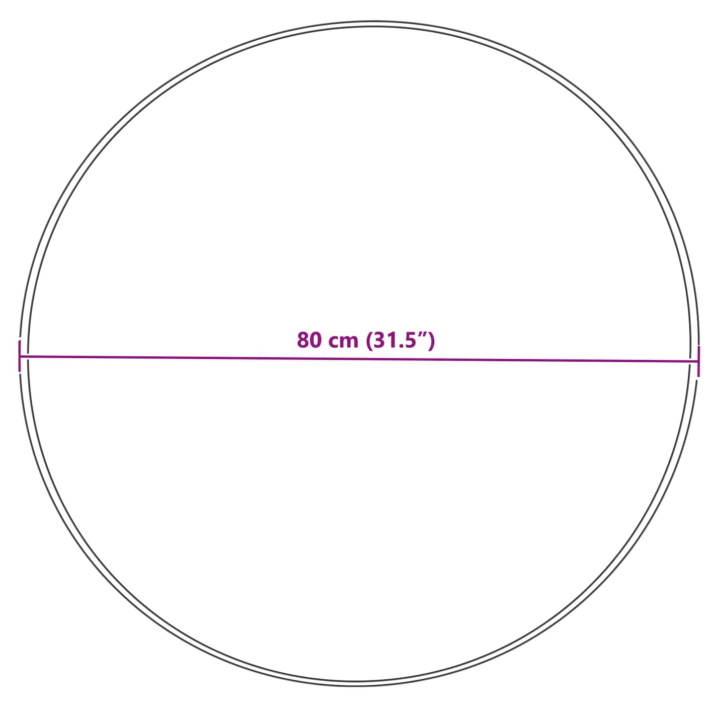 Kunstschaffell Teppich Tafalla Grau Ø 80 cm Polyester