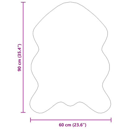 Kunstschaffell Teppich Tafalla Grau 60 x 90 cm Polyester