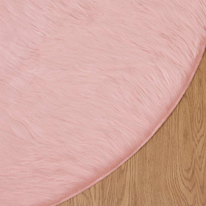 Kunstschaffell Teppich Tafalla Rosa Ø 120 cm Polyester
