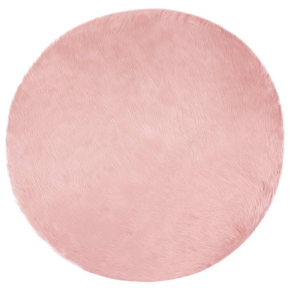 Kunstschaffell Teppich Tafalla Rosa Ø 160 cm Polyester