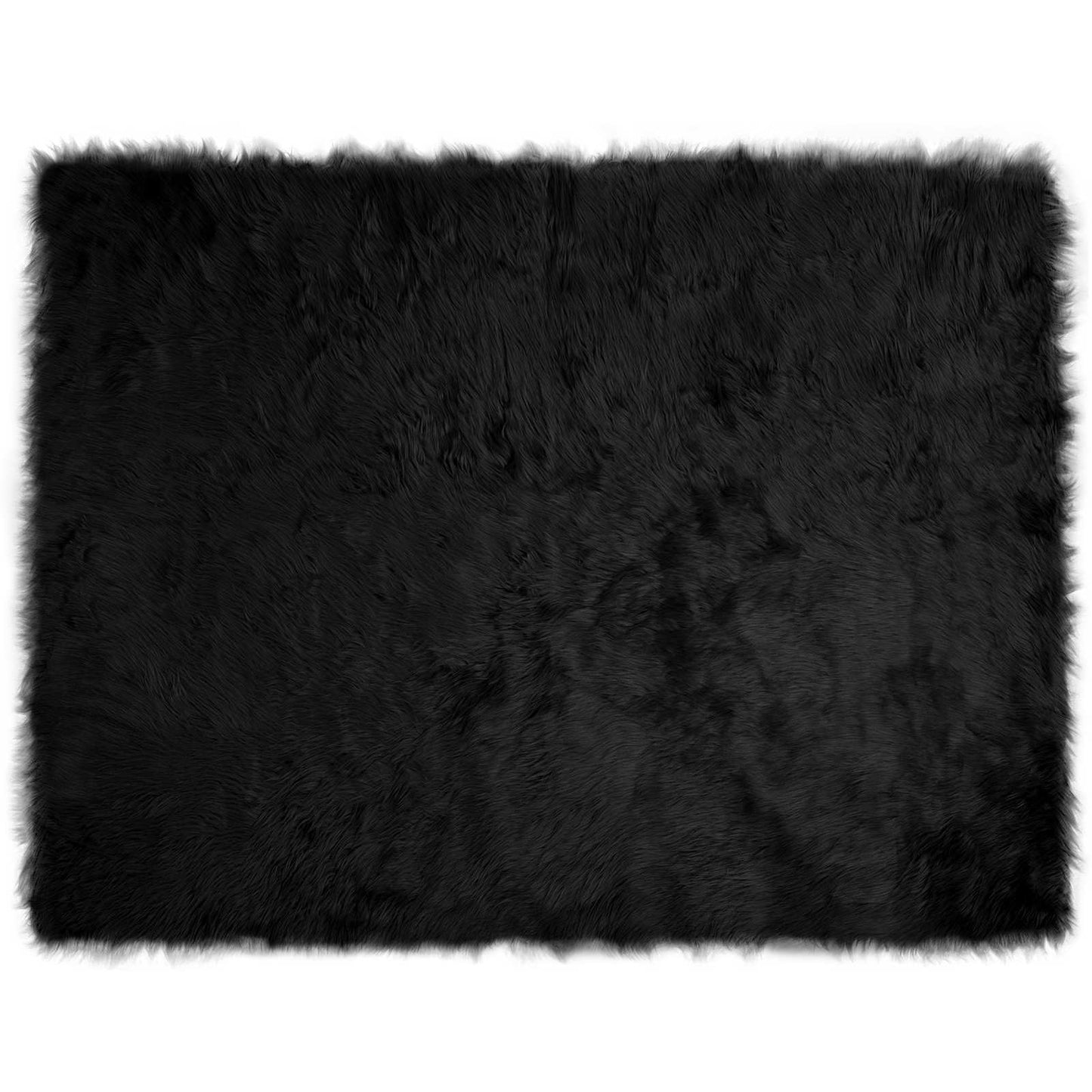 Kunstschaffell Teppich Tafalla Schwarz 240 x 340 cm Polyester