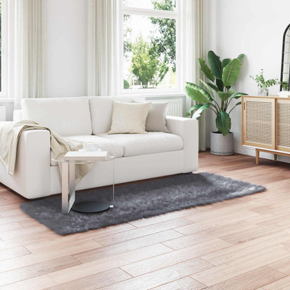 Kunstschaffell Teppich Tafalla Anthrazit 100 x 200 cm Polyester