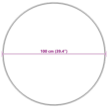 Kunstschaffell Teppich Tafalla Anthrazit Ø 100 cm Polyester