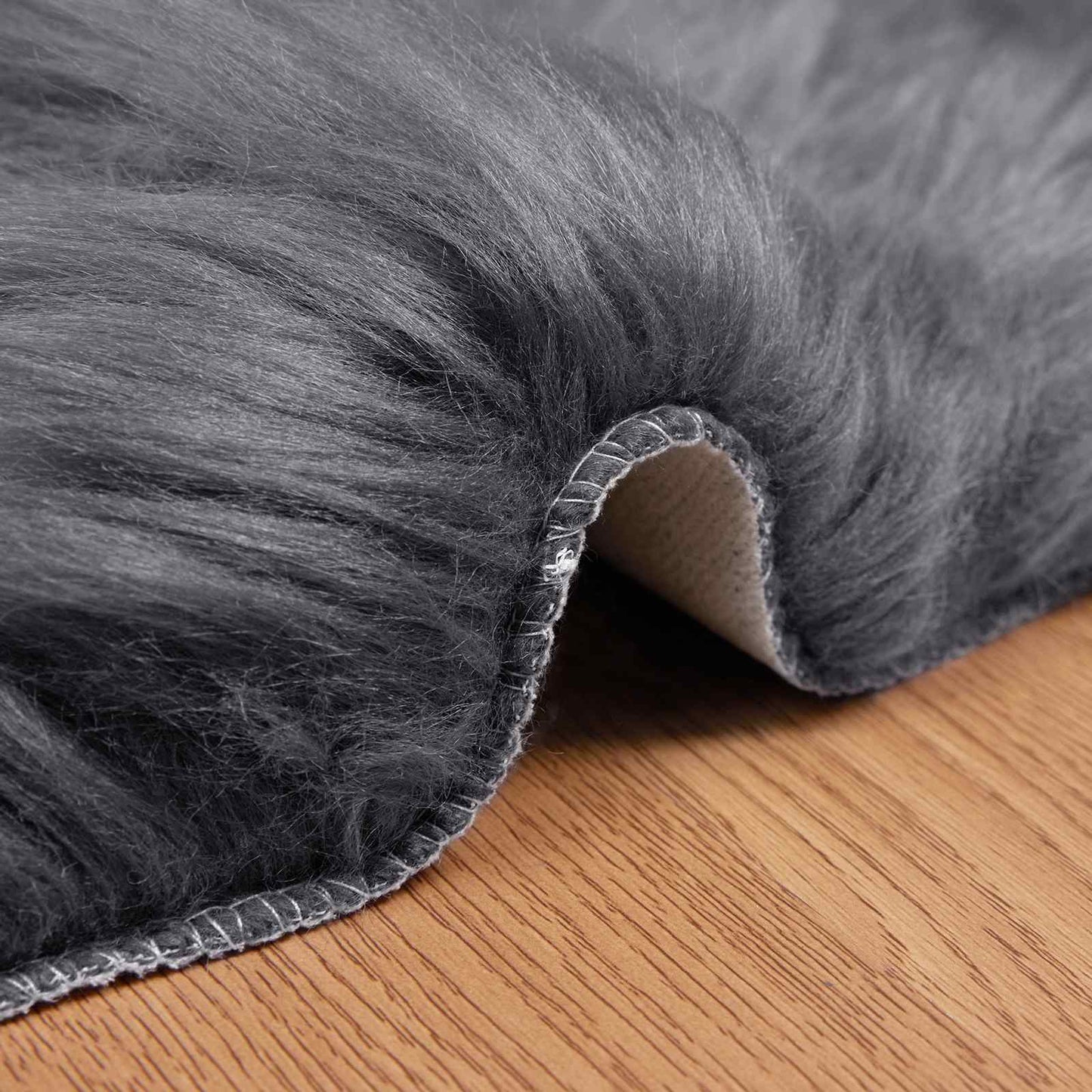 Kunstschaffell Teppich Tafalla Anthrazit 60 x 90 cm Polyester