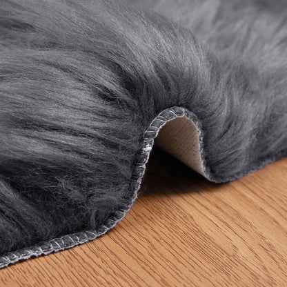 Kunstschaffell Teppich Tafalla Anthrazit 80 x 120 cm Polyester
