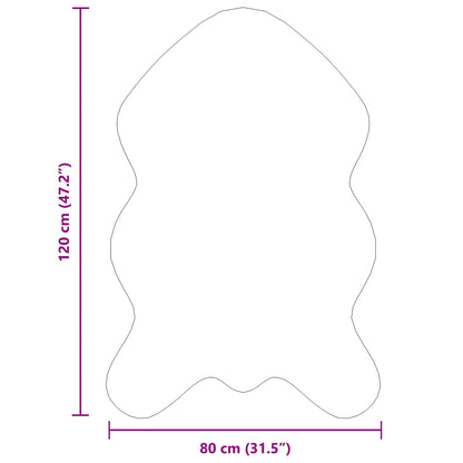 Kunstschaffell Teppich Tafalla Anthrazit 80 x 120 cm Polyester