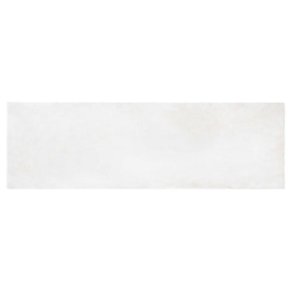 Kunstfell Hasen Teppich Olite Weiß 80 x 250 cm Polyester