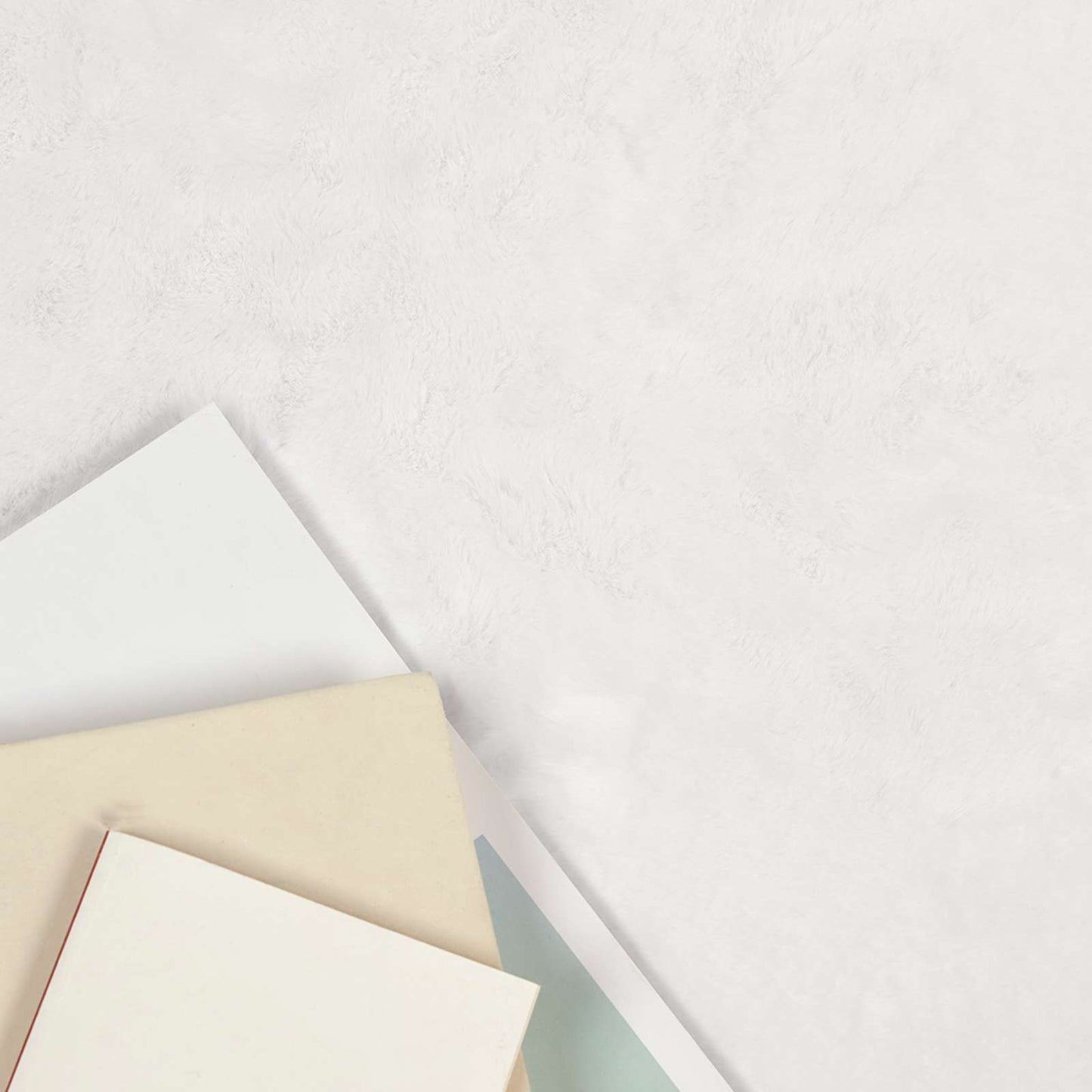 Kunstfell Hasen Teppich Olite Weiß 120 x 170 cm Polyester