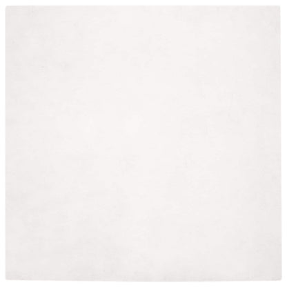 Kunstfell Hasen Teppich Olite Weiß 120 x 120 cm Polyester