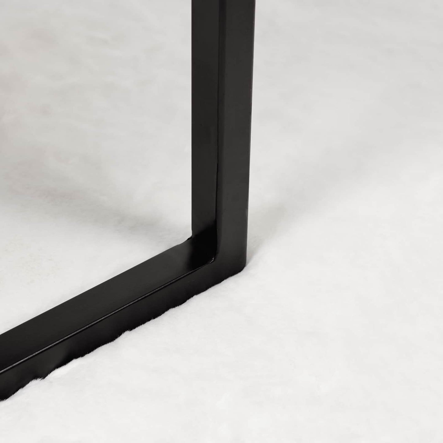 Kunstfell Hasen Teppich Olite Weiß 200 x 200 cm Polyester