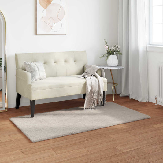 Kunstfell Hasen Teppich Olite Beige 80 x 150 cm Polyester