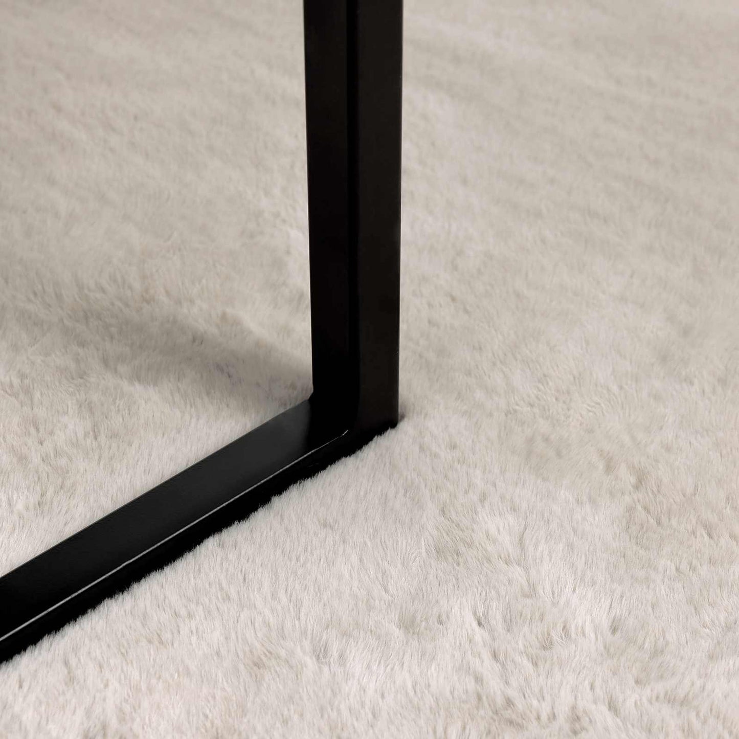 Kunstfell Hasen Teppich Olite Beige 80 x 250 cm Polyester