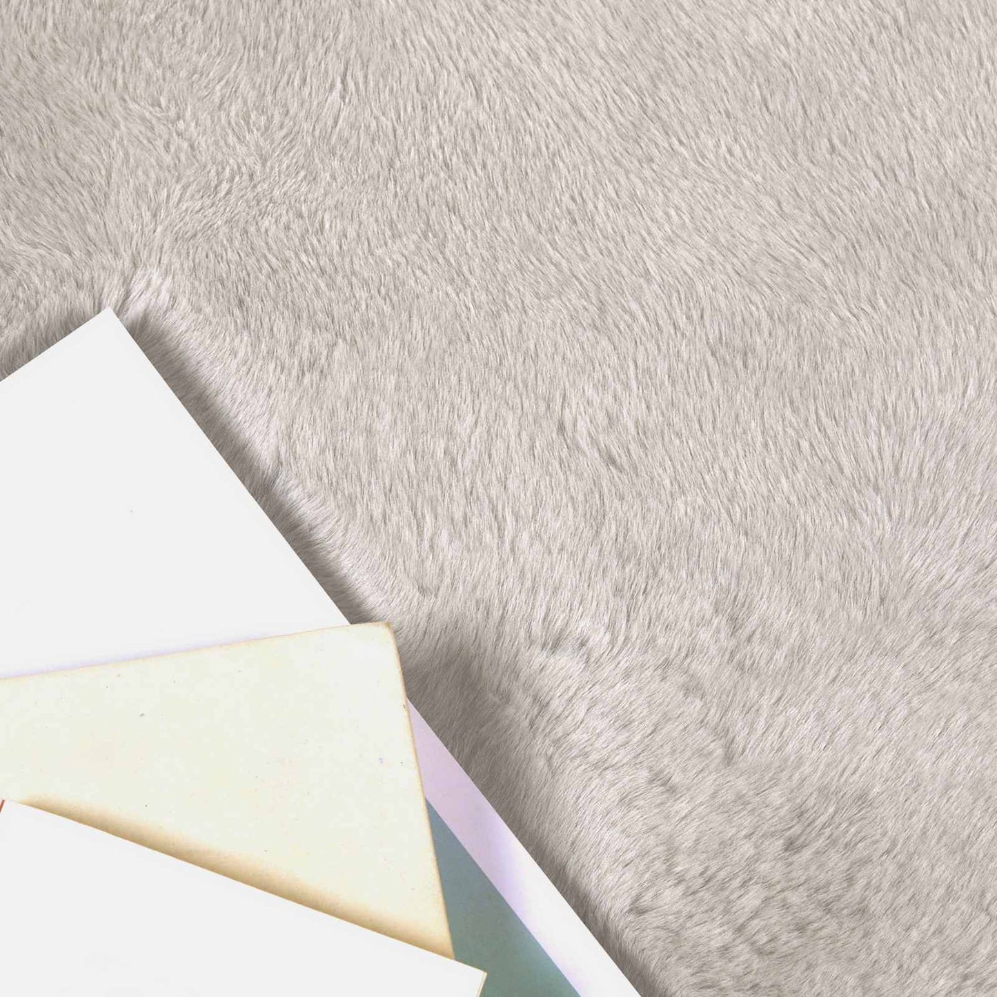 Kunstfell Hasen Teppich Olite Beige Ø 200 cm Polyester