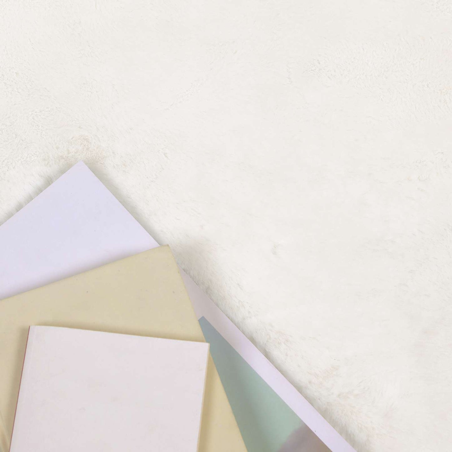 Kunstfell Hasen Teppich Olite Creme 80 x 250 cm Polyester