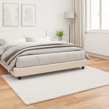 Kunstfell Hasen Teppich Olite Creme 120 x 170 cm Polyester