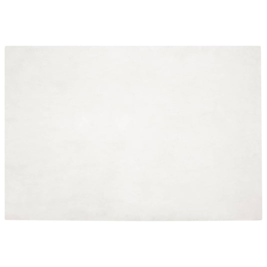 Kunstfell Hasen Teppich Olite Creme 120 x 170 cm Polyester