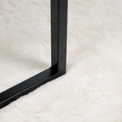 Kunstfell Hasen Teppich Olite Creme 140 x 200 cm Polyester