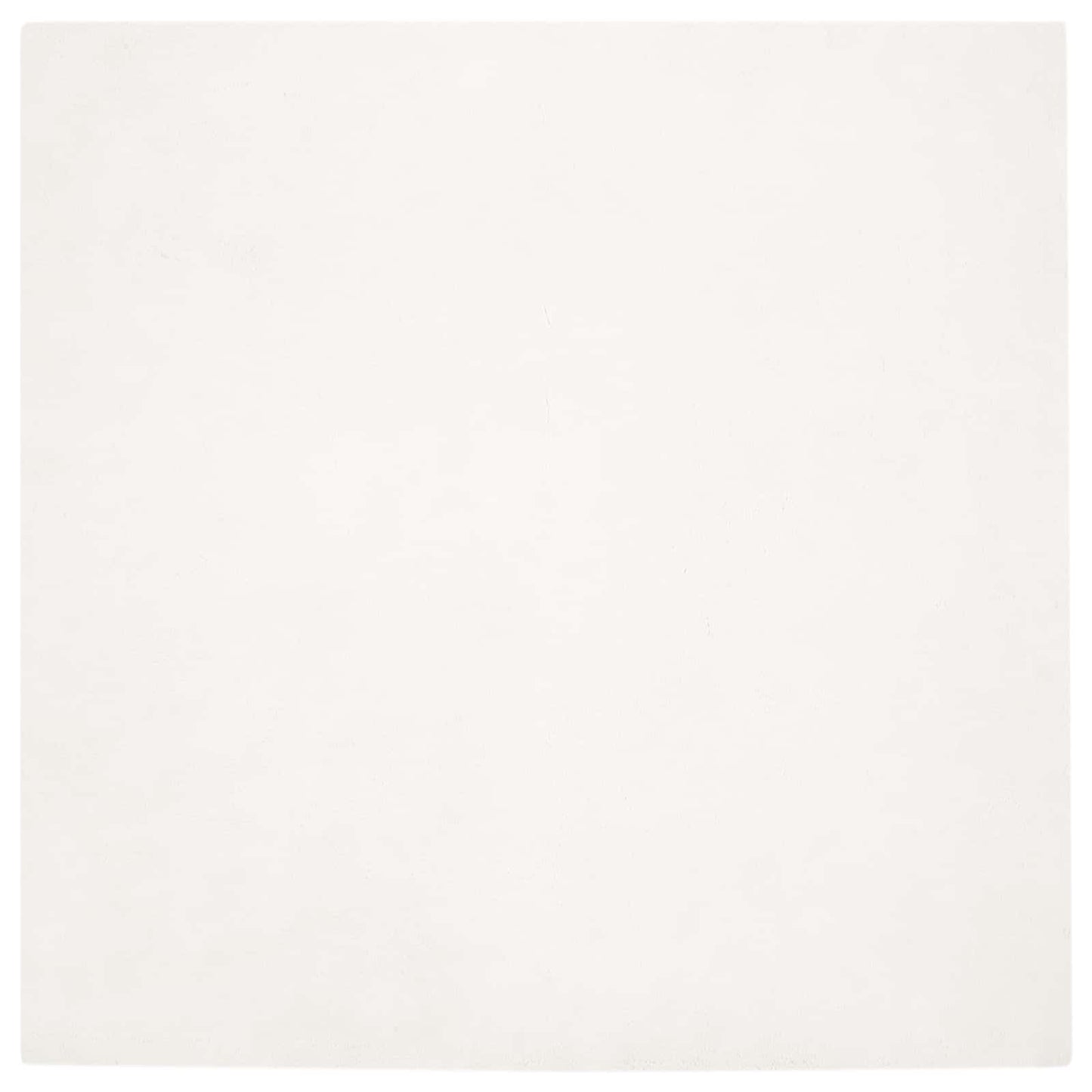 Kunstfell Hasen Teppich Olite Creme 120 x 120 cm Polyester