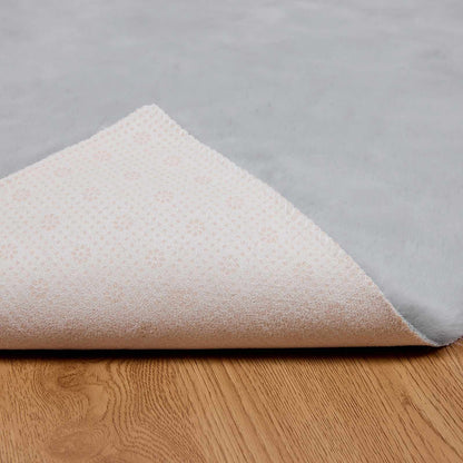 Kunstfell Hasen Teppich Olite Grau 80 x 200 cm Polyester