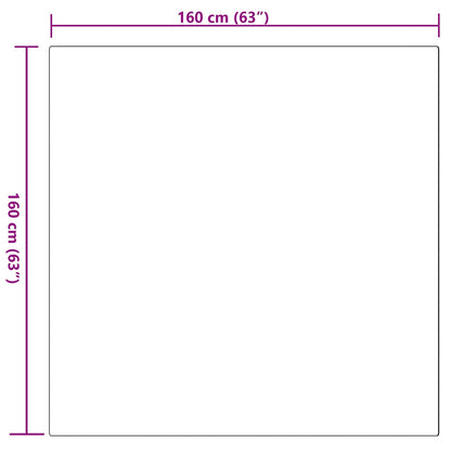 Kunstfell Hasen Teppich Olite Grau 160 x 160 cm Polyester