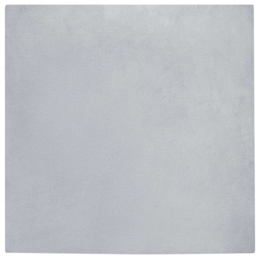 Kunstfell Hasen Teppich Olite Grau 160 x 160 cm Polyester