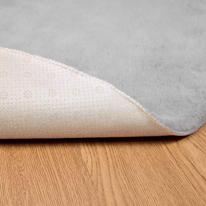 Kunstfell Hasen Teppich Olite Grau Ø 160 cm Polyester