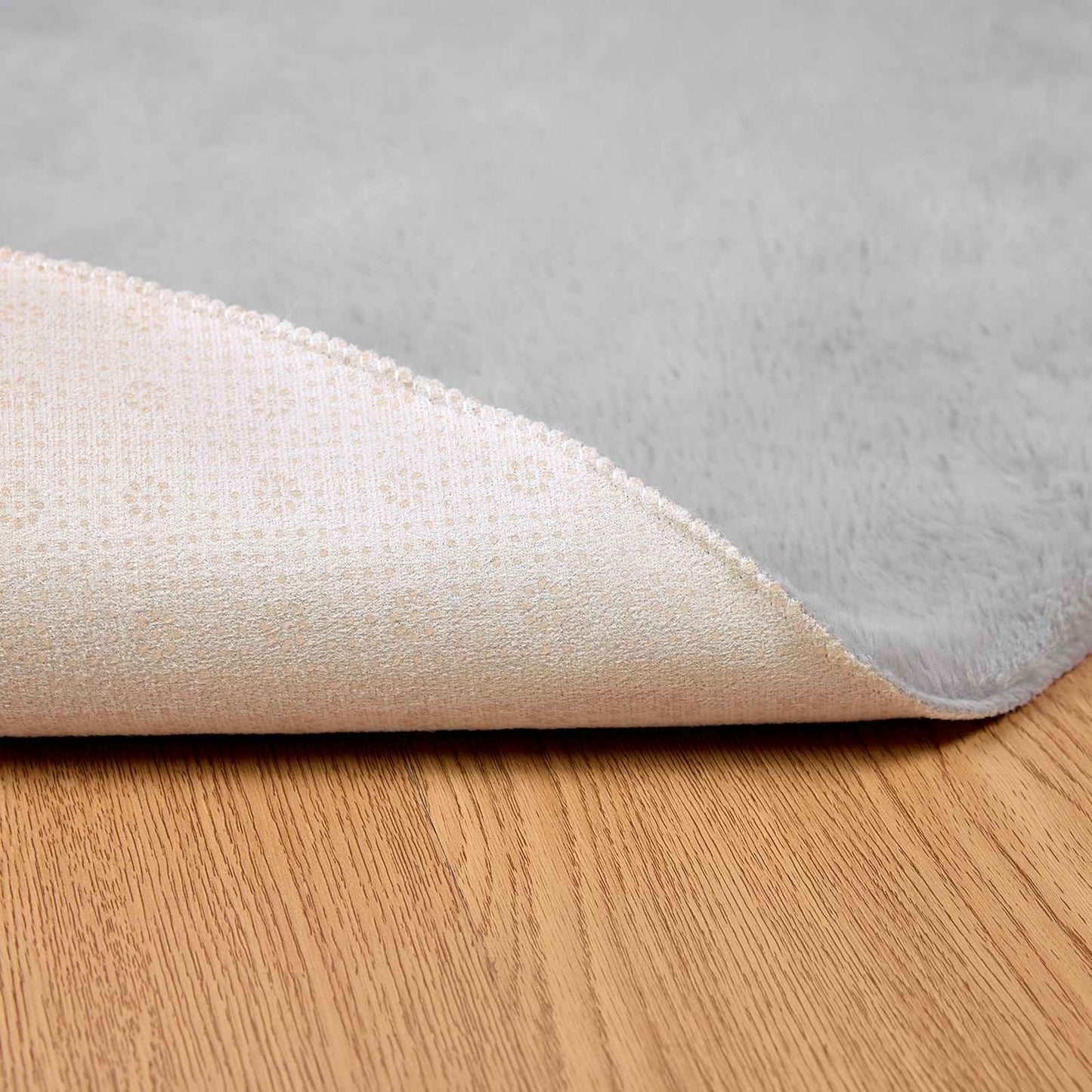 Kunstfell Hasen Teppich Olite Grau Ø 200 cm Polyester