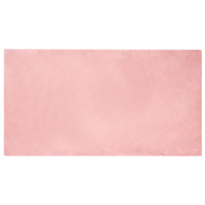 Kunstfell Hasen Teppich Olite Rosa 80 x 150 cm Polyester